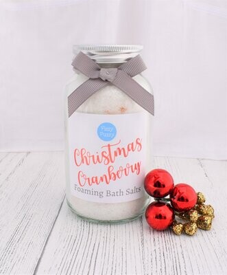 Christmas Cranberry Luxury Foaming Bath Salts