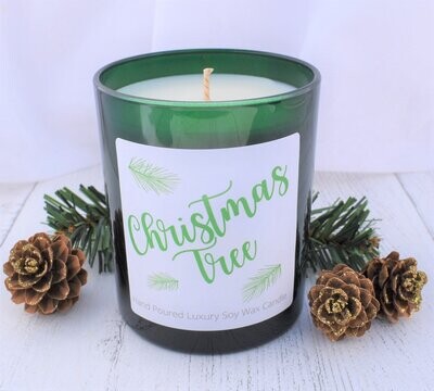 Christmas Tree Fragrance Luxury Soy Wax Candle in box. 35 hour burn.