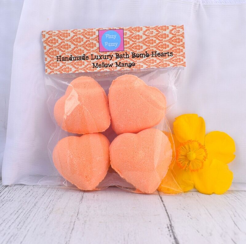 Mellow Mango Bag of Bath Bomb Hearts