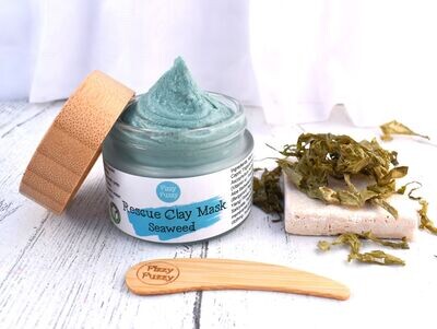 Face Mask | Rescue Clay Mask | Seaweed | Non drying | Vegan | Plastic Free. By Fizzy Fuzzy.