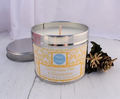 Christmas Fizz & Clementine Luxury Soy Wax Tin Candle
