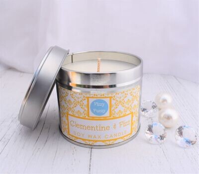 Clementine & Fizz Luxury Soy Wax Tin Candle