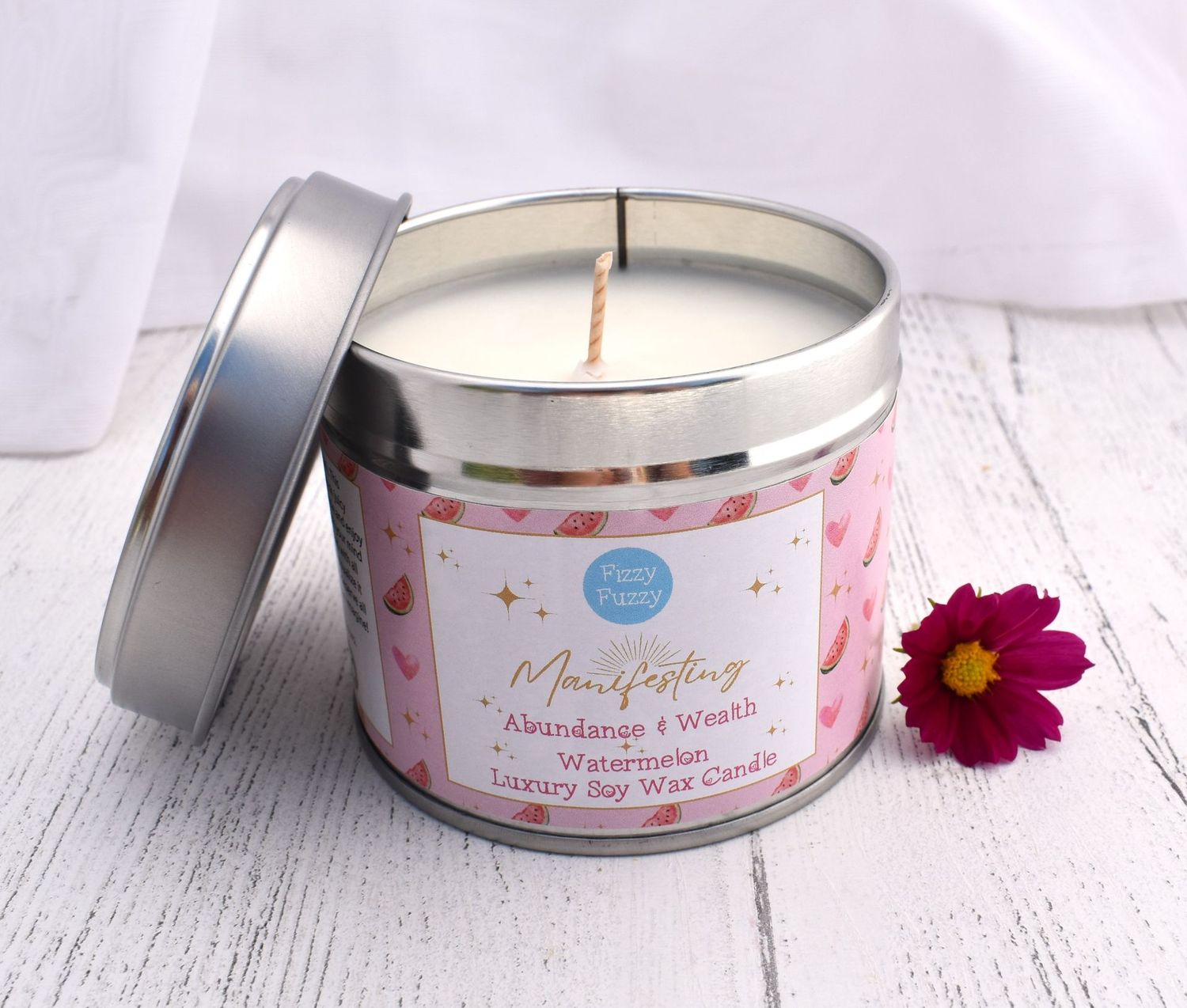 Manifesting Abundance & Wealth - Watermelon Luxury Soy Wax Candle