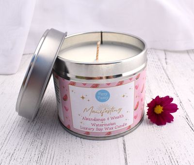 Manifesting Abundance & Wealth - Watermelon Luxury Soy Wax Candle