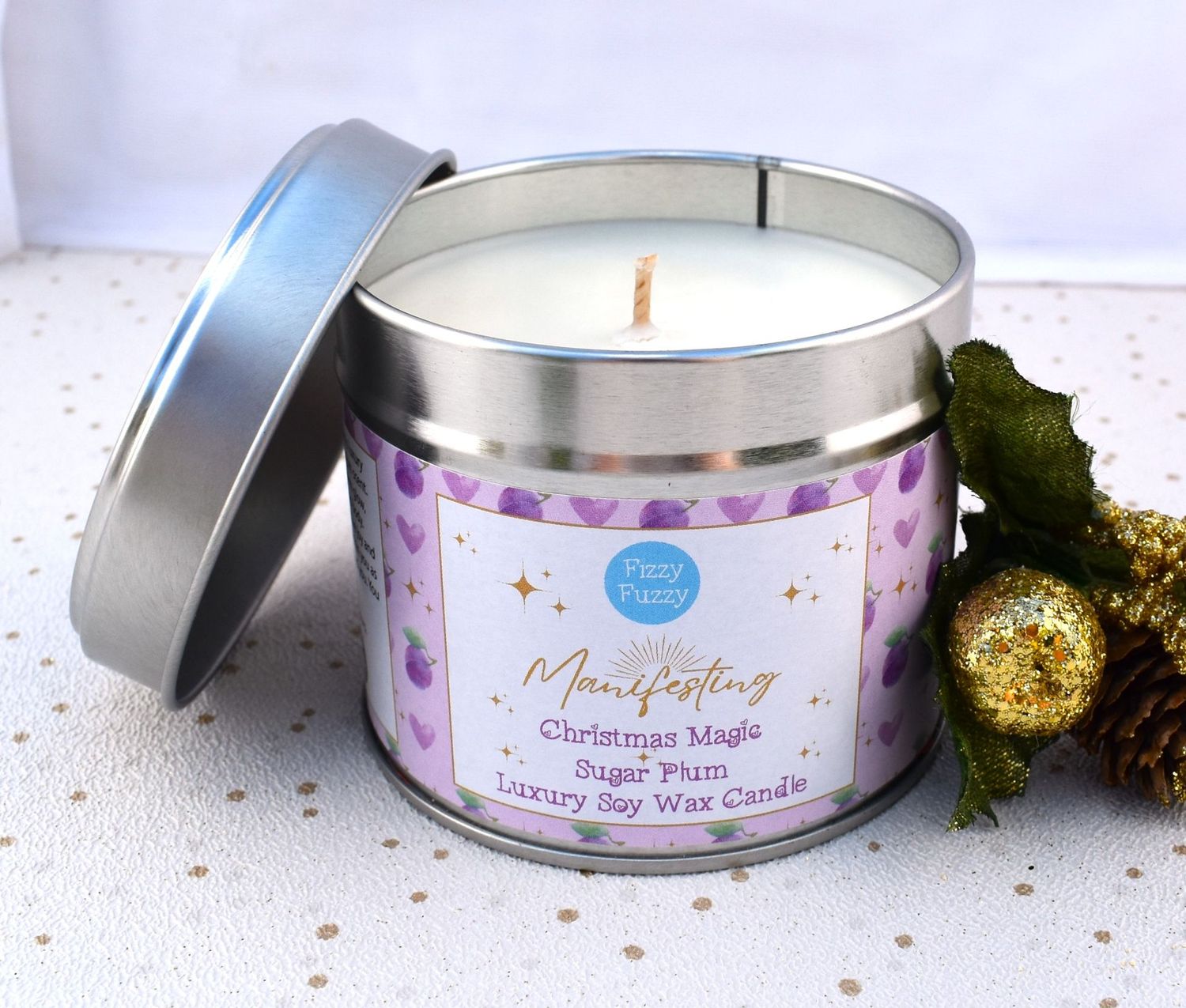Manifesting Christmas Magic - Sugar Plum Luxury Soy Wax Candle