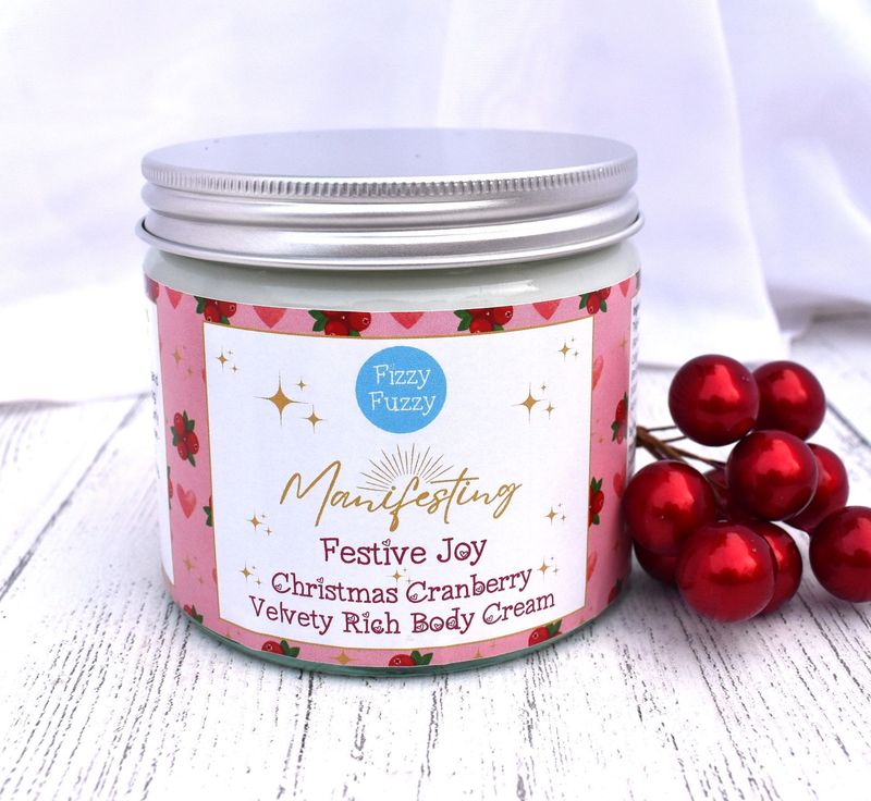 Manifesting Festive Joy - Christmas Cranberry - Velvety Rich Body Cream
