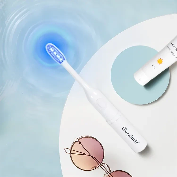 10 Battery Powered Oral Care Cleaning UV Led Blue Light Adult Electric Toothbrush