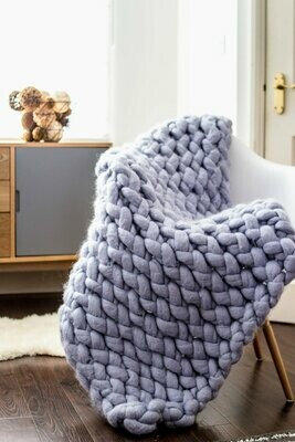 Arm knitted Throw- Made to order