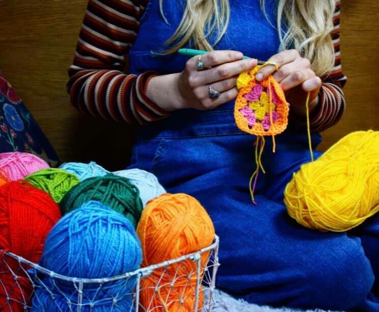 Crochet Beginners day workshop at Cullen sea school