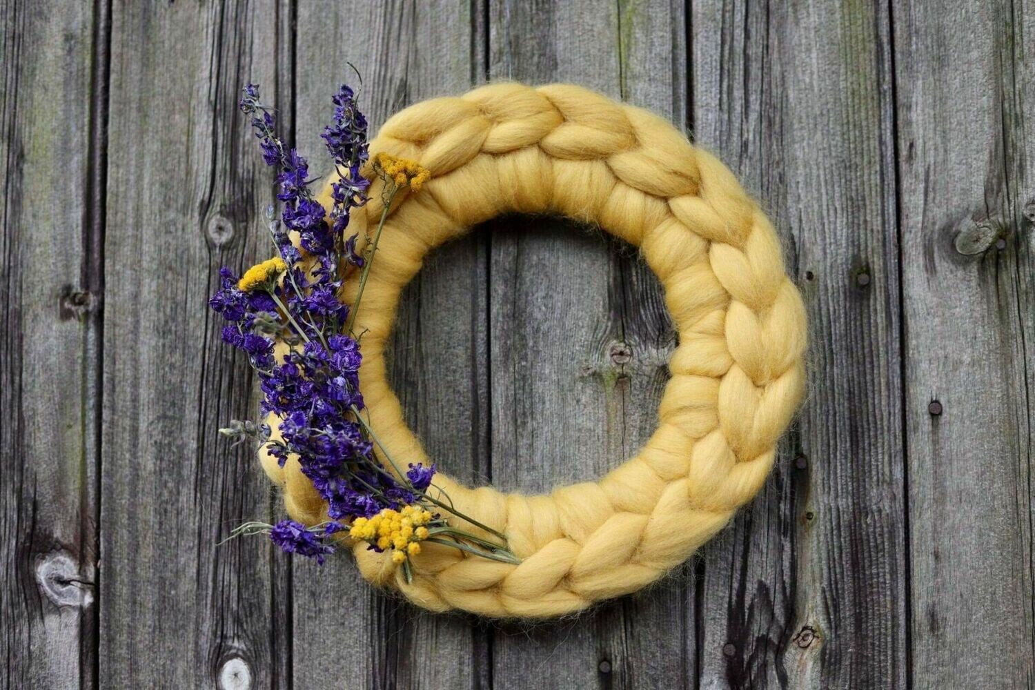 Beginners Summer Floral Wool Wreath kit
