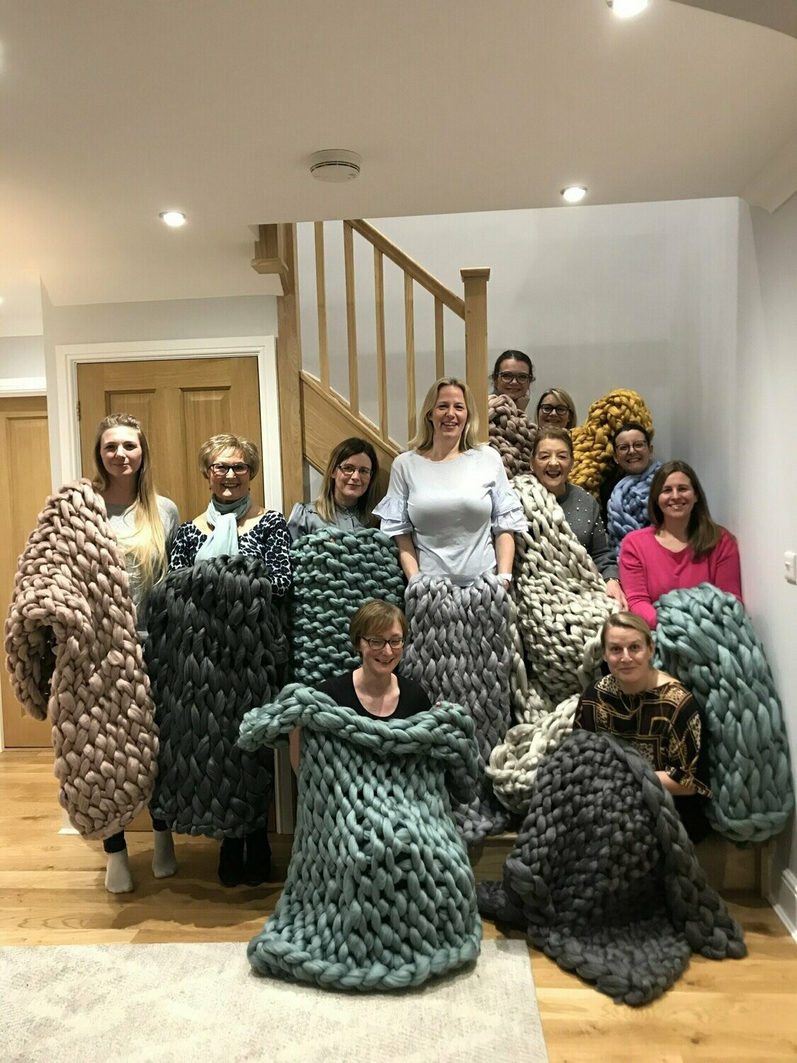 Beginners Arm knit a throw workshop at Rebel Row, Inverness