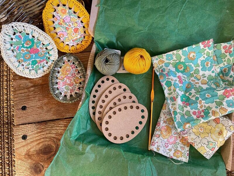 Crochet  floral Easter Egg Kit