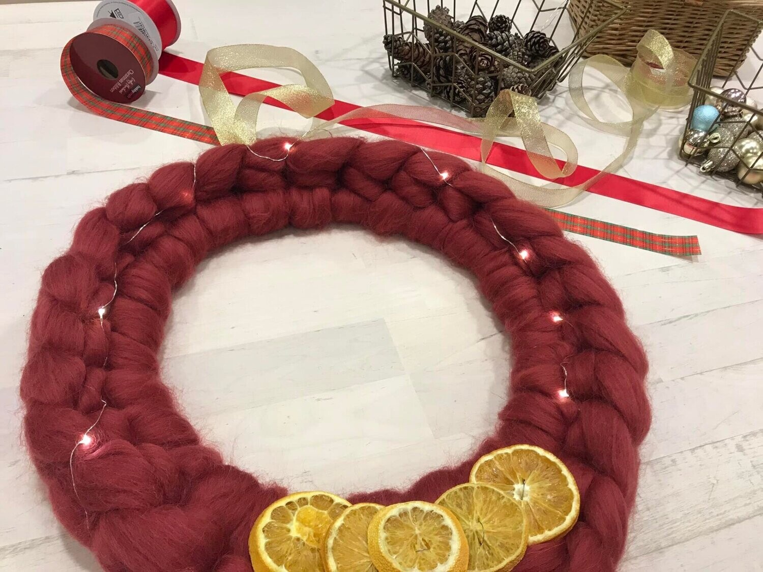 Beginners Chunky knit Christmas Wreath at The Studio, Insch