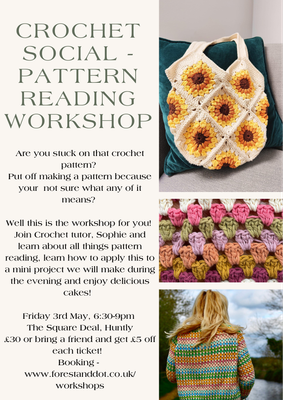 Crochet Pattern Reading Workshop at The Square Deal, Huntly