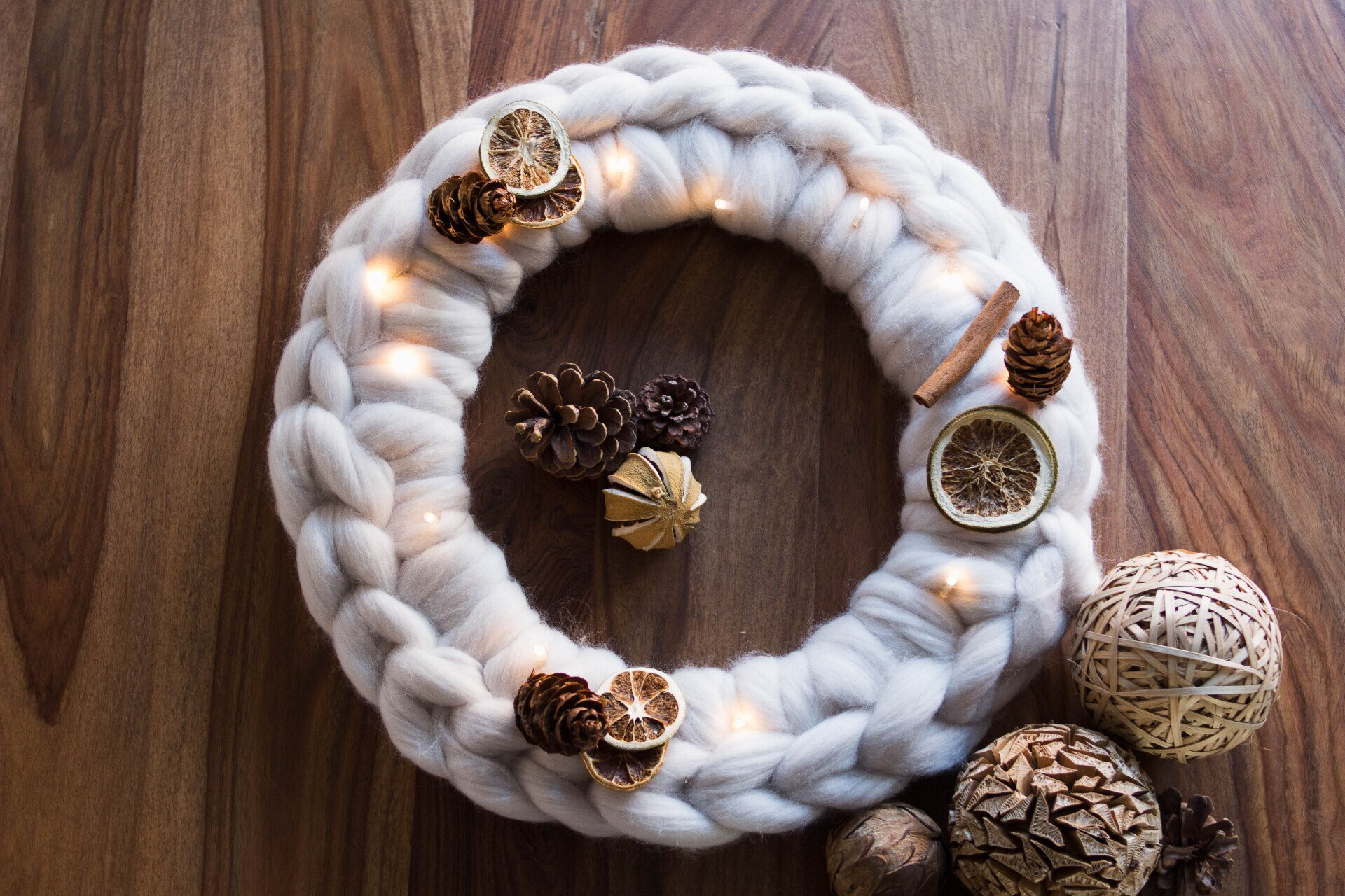 Beginners Chunky Knit Wreath Workshop at Milton Of Crathes, Banchory