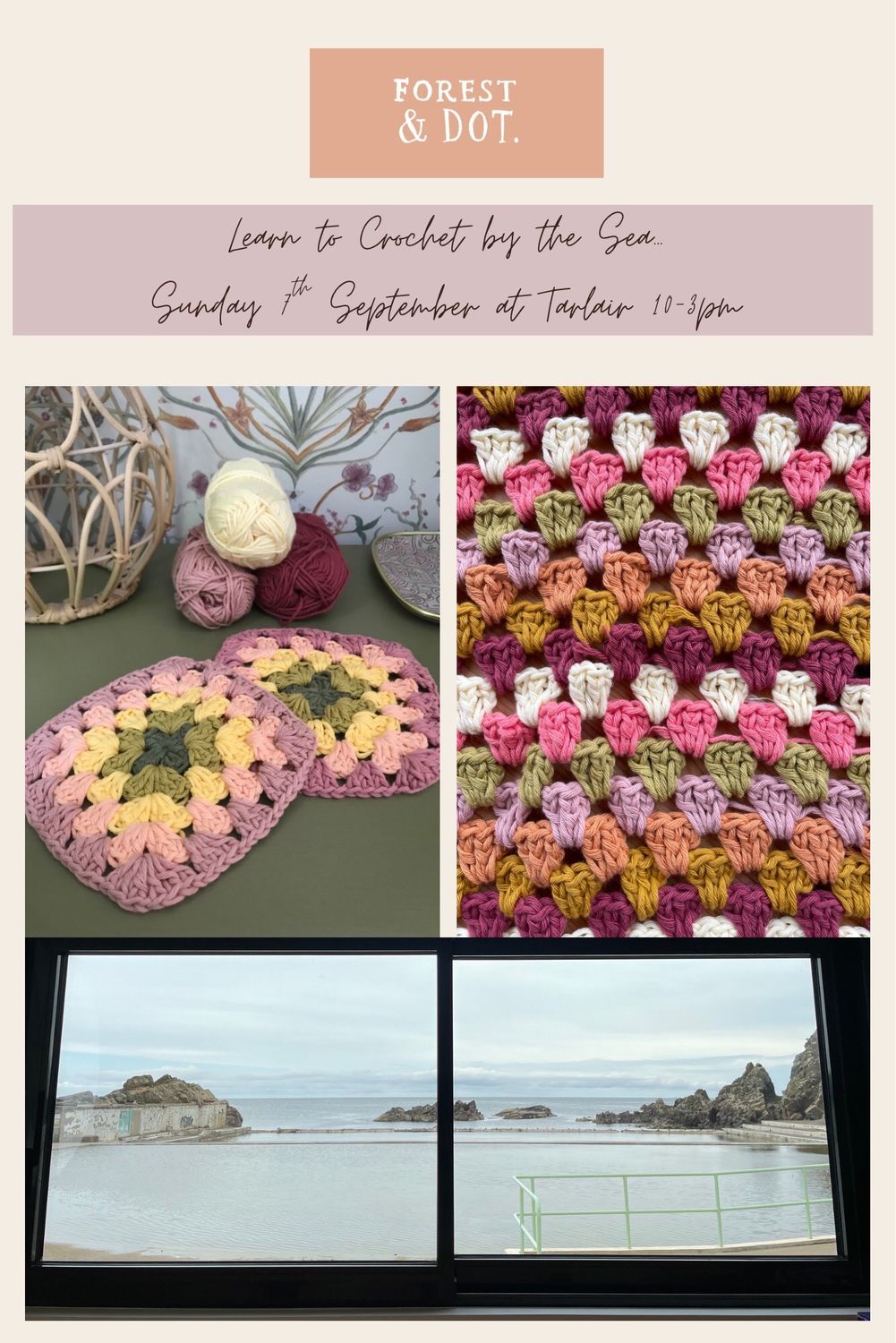 Crochet Beginners Day Workshop at Tarlair, Macduff