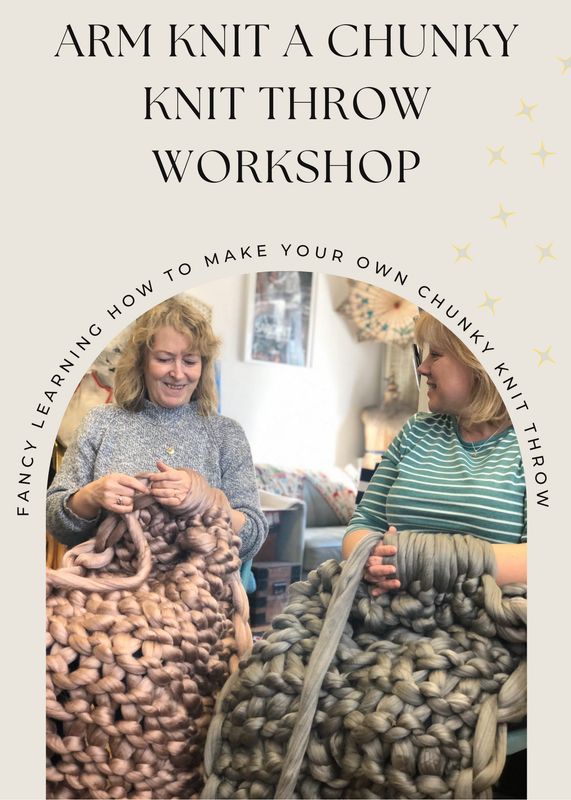 Beginners Arm knit a throw workshop at Make Craft & Design Studio, Durno