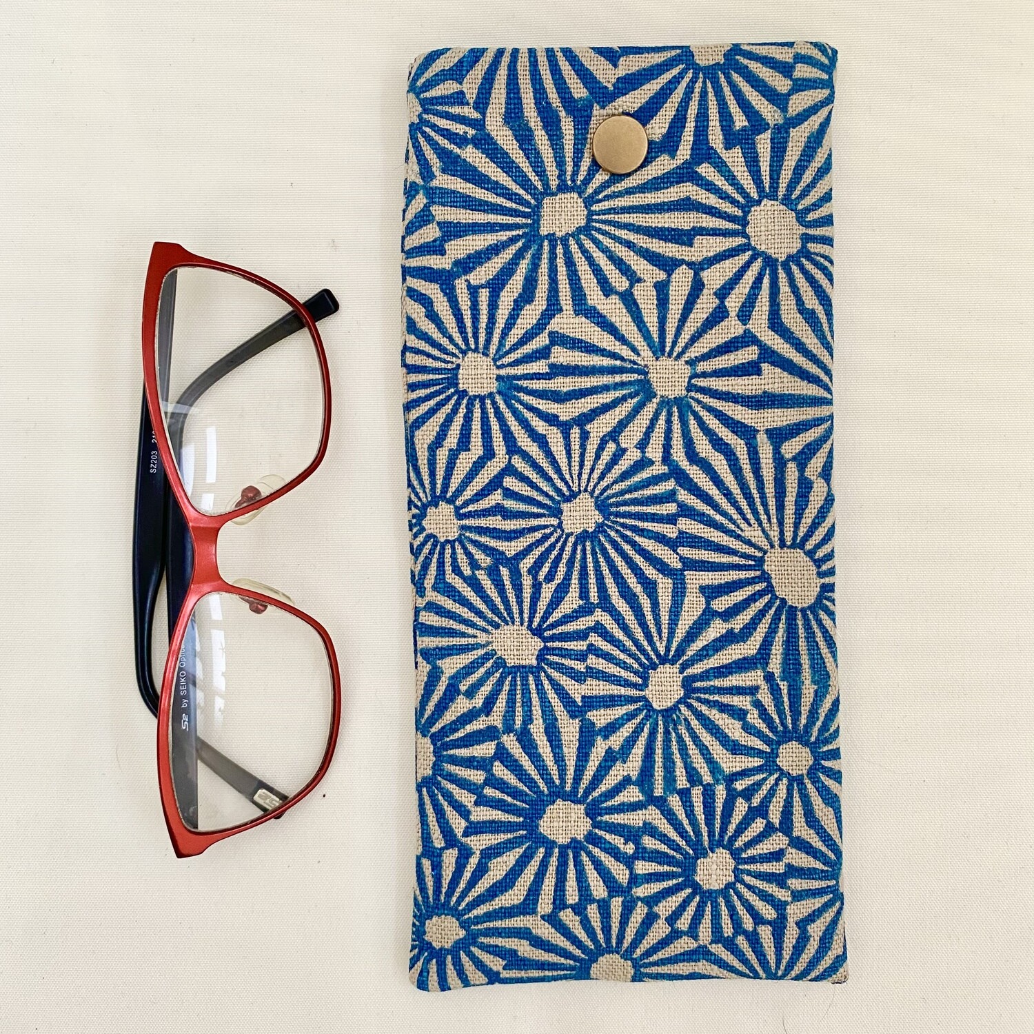 ‘Honeycomb Coral’ Glasses Case - Ink Blue