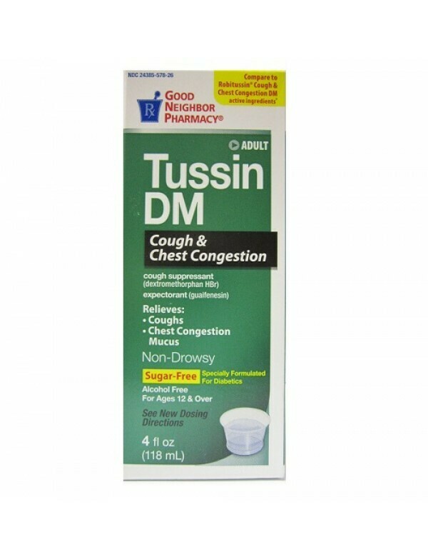 GNP Tussin DM SugarFree Cough and Chest Congestion 4 fl.oz.