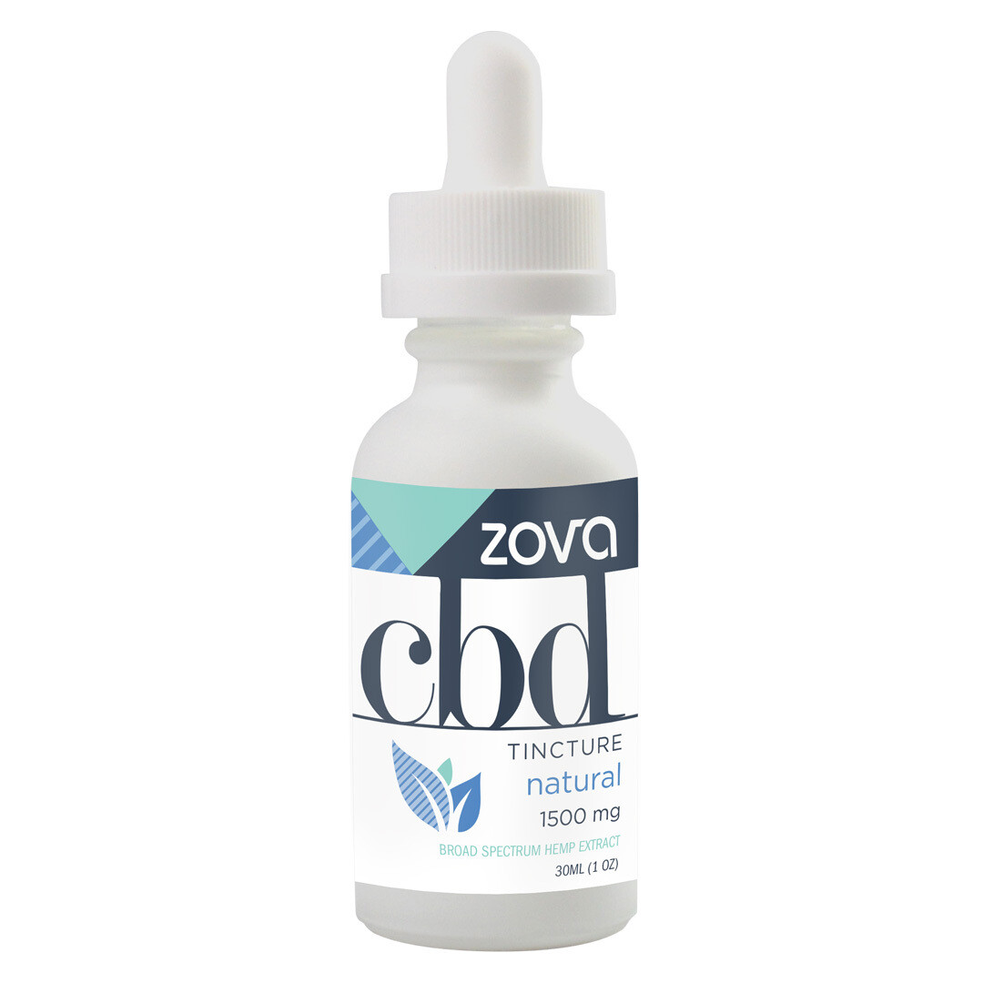 Zova CBD Tincture Natural 1500 mg 30 mL