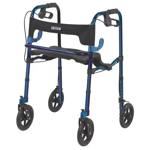 Drive Medical Deluxe Clever Lite Rollator Walker with 8&quot; Casters