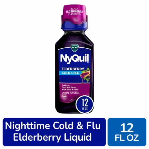 Vicks NyQuil Kids Cold and Cough Liquid, Fever Reducer + Cold Medicine for Children, Grape, 8 Fl oz Vicks NyQuil Kids Cold and Cough Liquid, Fever Reducer + Cold Medicine for Children, Grape, 8 Fl oz