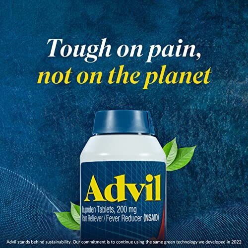 Advil Pain Reliever Fever Reducer 200 Milligram Ibuprofen Coated Tablets New Larger Size, 360 Count Advil Pain Reliever Fever Reducer 200 Milligram Ibuprofen Coated Tablets New Larger Size, 360 Count