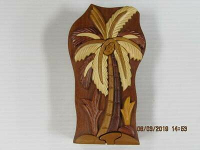 WOODEN PUZZLE FLORIDA PALM TREE