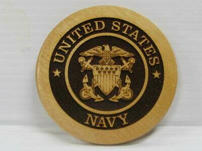 WOODEN MILITARY NAVY COASTERS