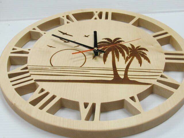 WOODEN ENGRAVE PALM TREE WALL HANGER