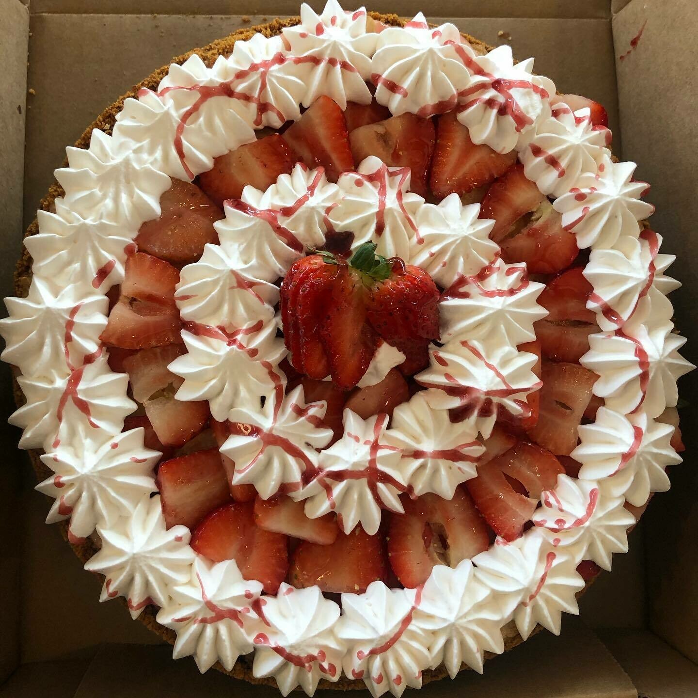 Fresh Topped Strawberry Cheesecake