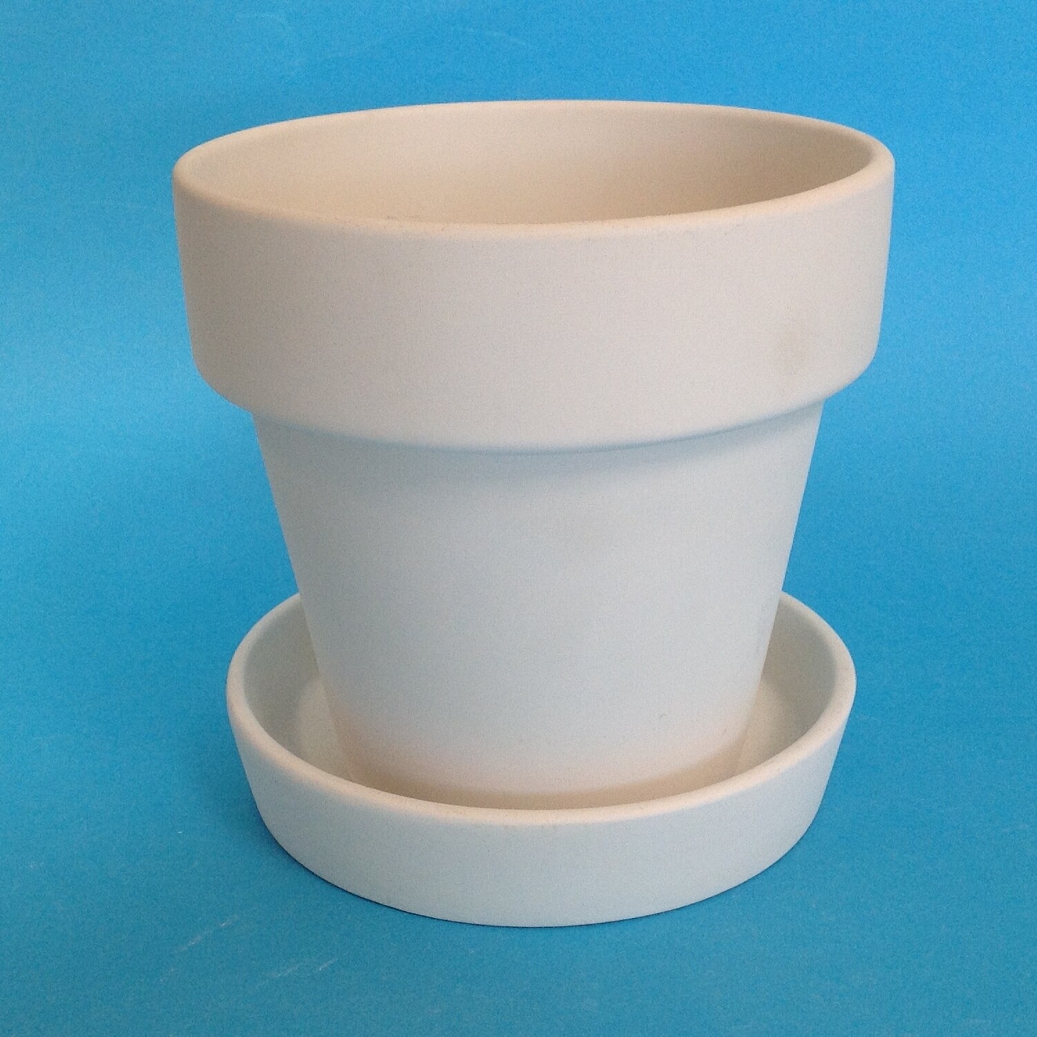 Flower / Plant Pot with saucer - medium, 15.2 cm