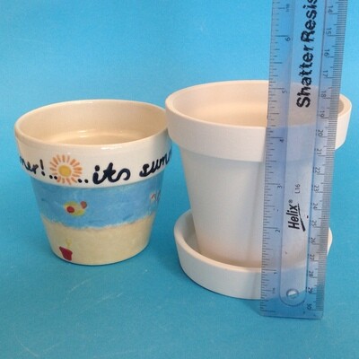 Flower / Plant Pot with saucer - small, 11cm