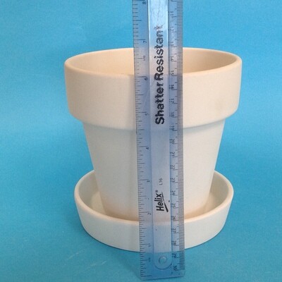 Flower / Plant Pot with saucer - medium, 15.2 cm