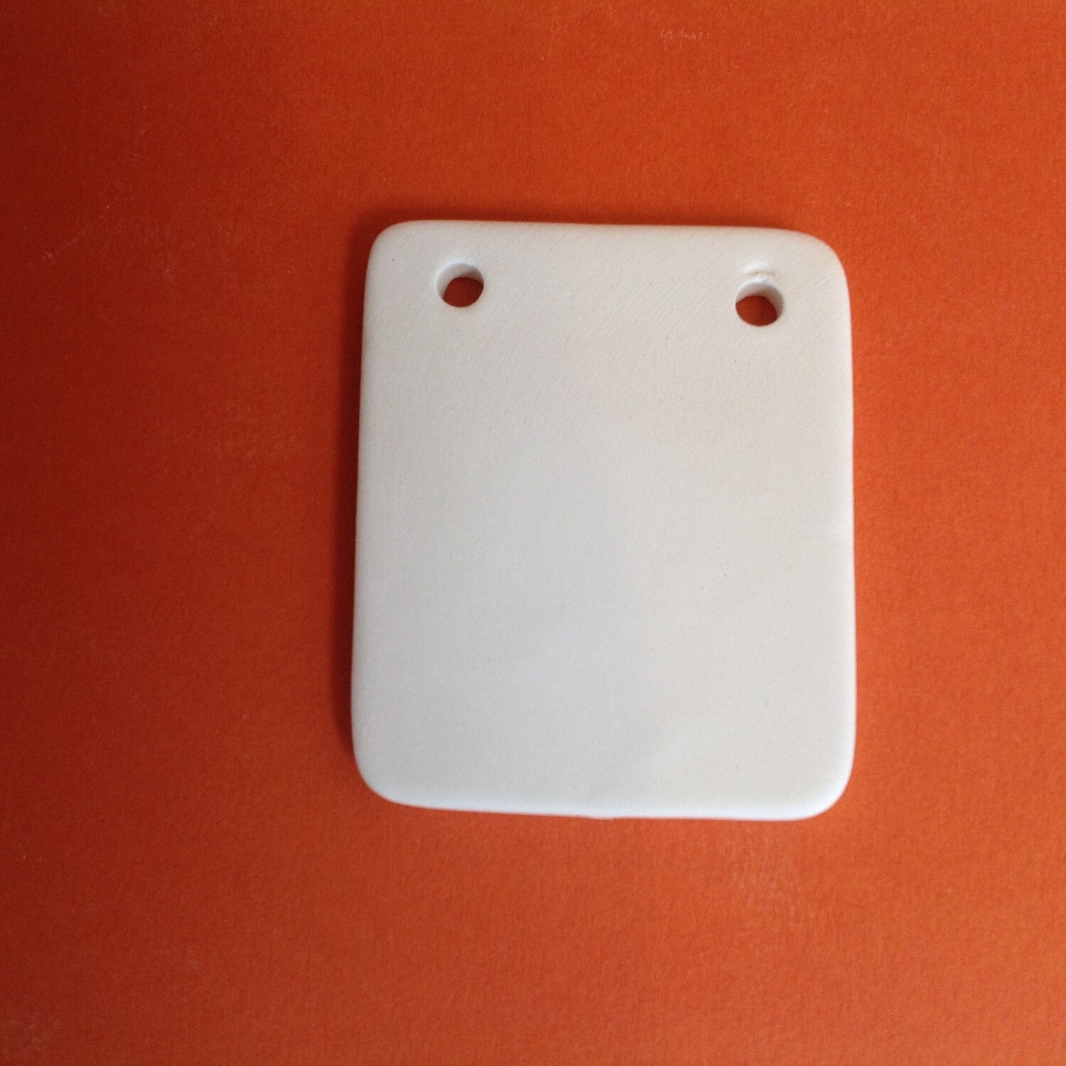 Rectangular plaque - small, two holes