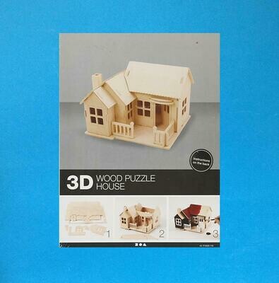 3D Wooden Construction Kit, House