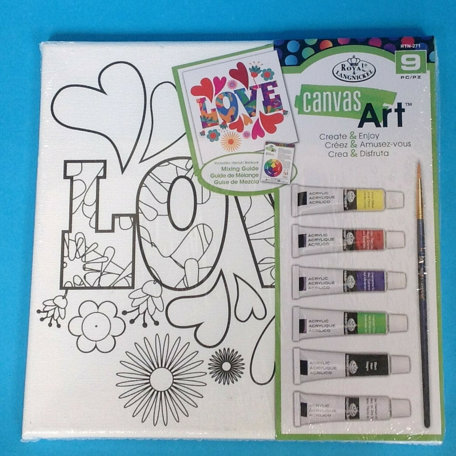 Canvas, love with ceramic paints