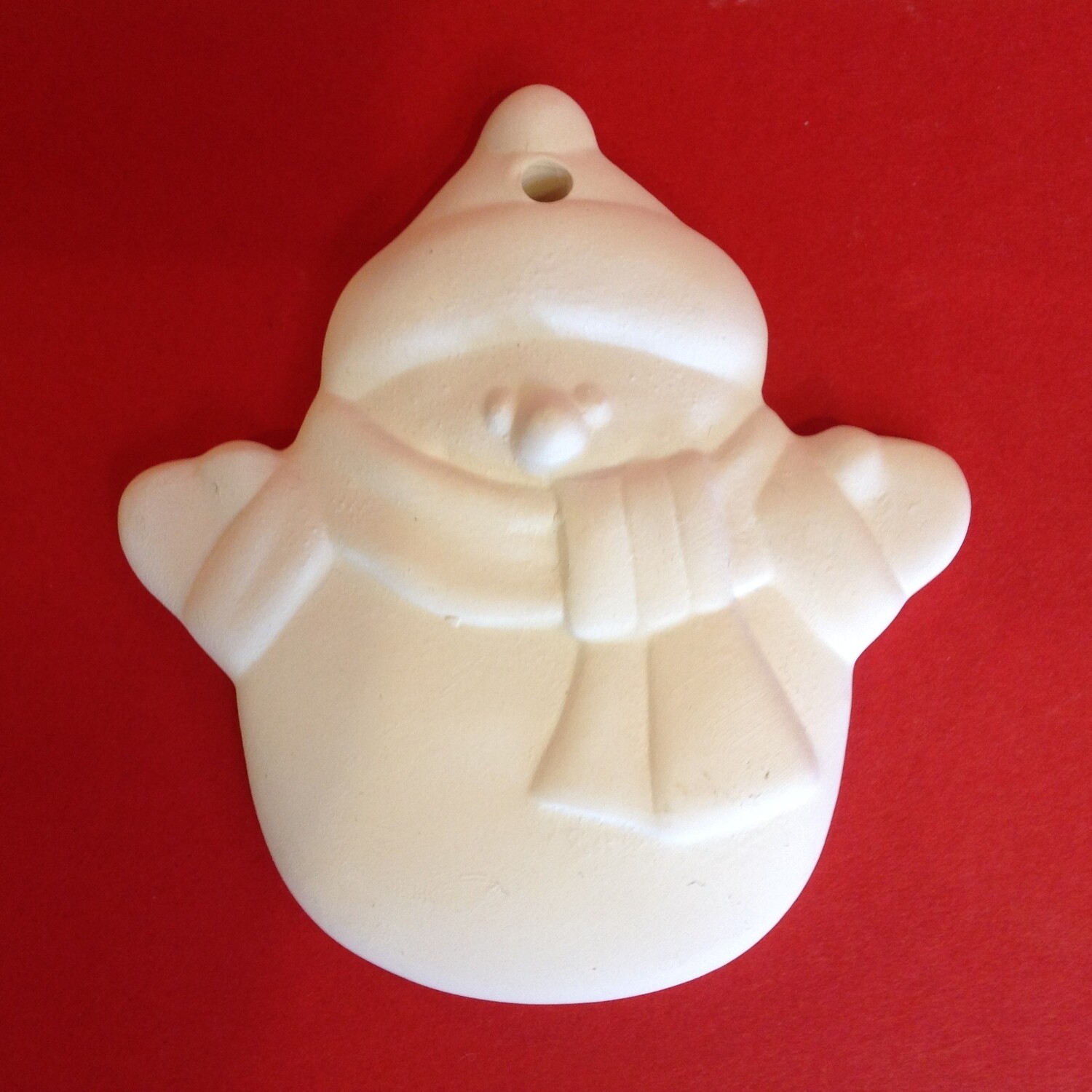 Snowman flat hanging ornament