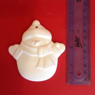 Snowman flat hanging ornament