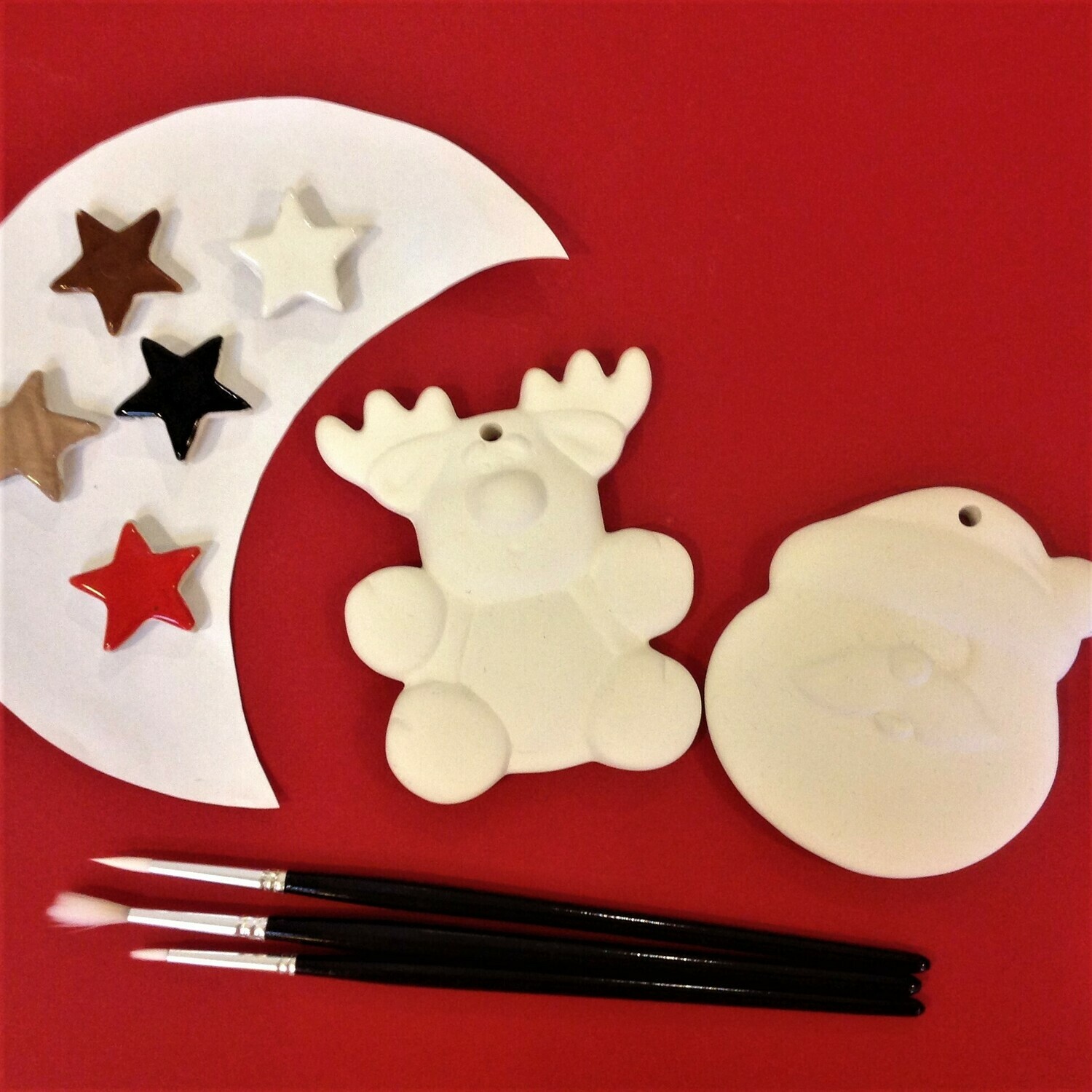 Father Christmas and Rudolph tree hangers
