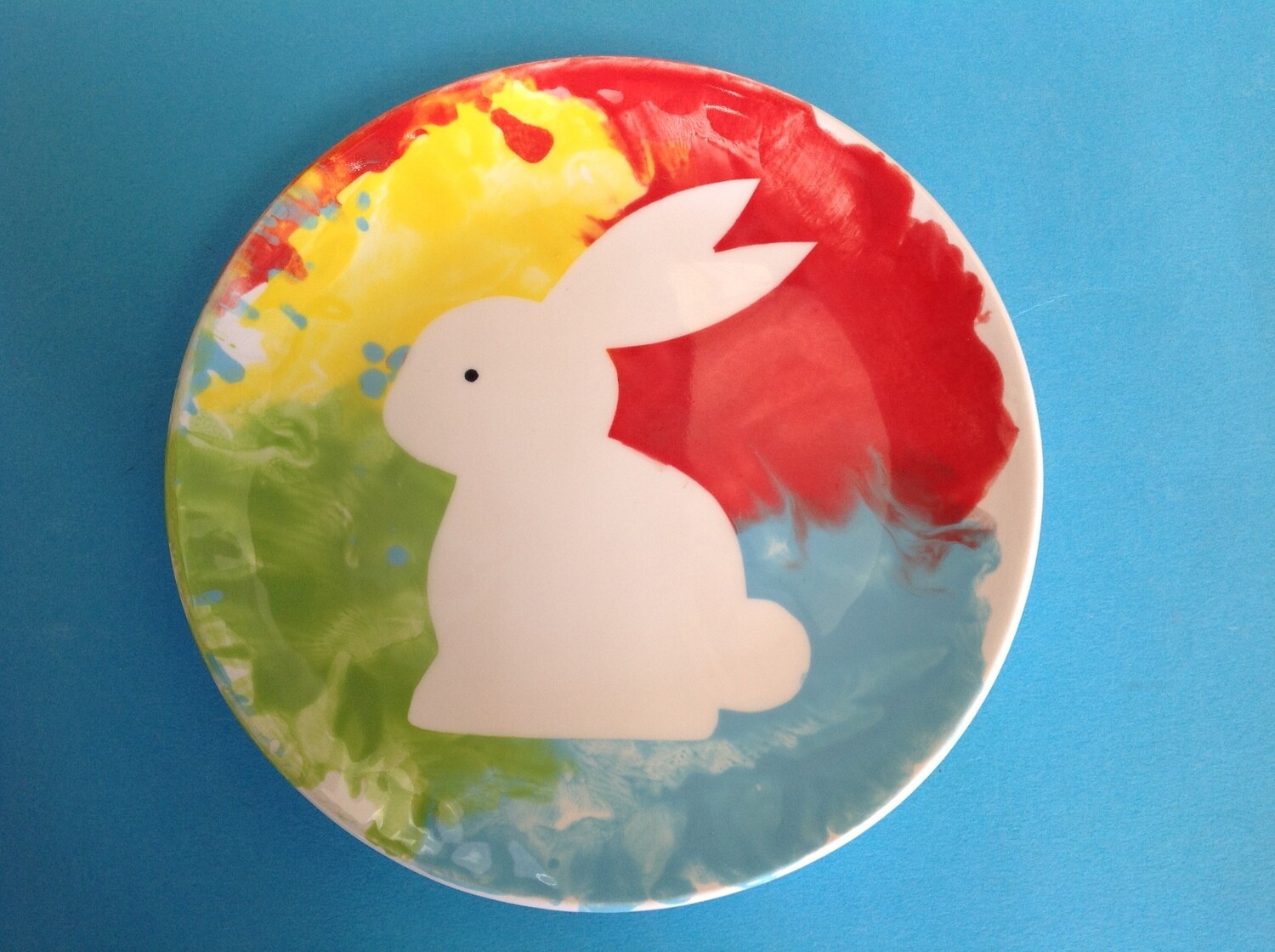 Easter plate using template