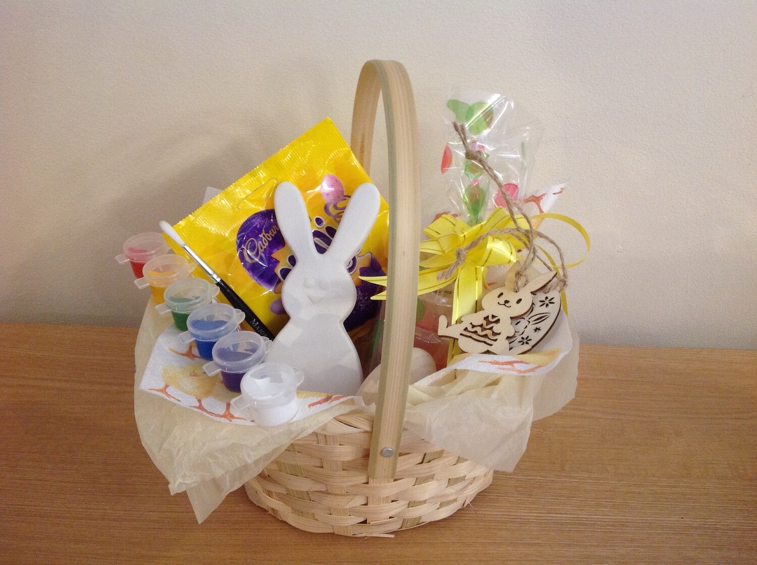 Easter Basket with standing rabbit
