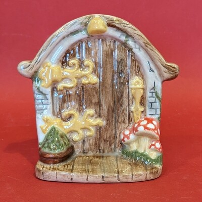 Fairy Door - toadstools on front and big hinges
