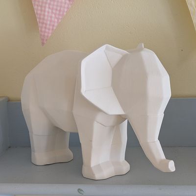 Elephant - faceted, large, 26cm L, 19cm H