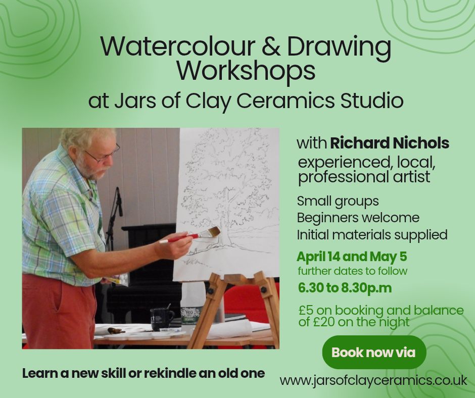 Watercolour and drawing workshop - booking deposit per person