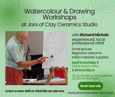 Watercolour and drawing workshop - booking deposit per person