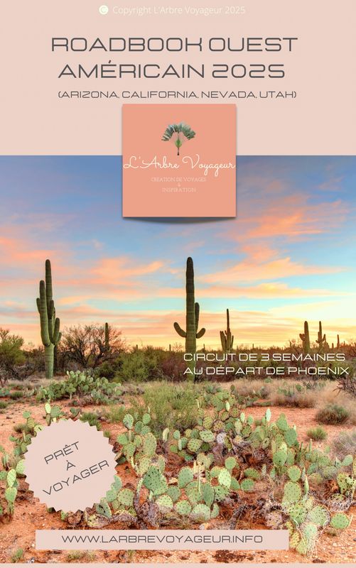 ROADBOOK OUEST AMERICAIN 2025, 3 SEMAINES