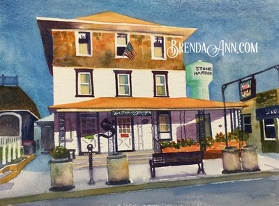 Springer's Ice Cream in Stone Harbor, NJ - Hand Signed Archival Watercolor Print