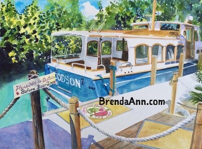 Key West Tropical Art -  Little Palm Island Resort &amp; Spa Watercolor Print