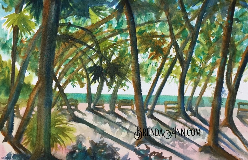 Key West Watercolor Wall Art of Fort Zachary State Park Watercolor Print Vibrant Wall Decor with Island Vibes Great for Key West Lovers